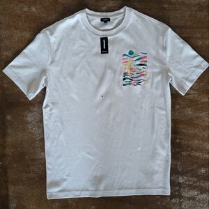 Express Premium Cotton T-shirt. Embroidered Graphic. Size Small.
